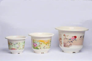 Maceta Decorativa de Plástico Roja con Diseño Chino para Bonsái, Interior, Exterior, Jardín, Tamaño Extra Grande - Product Image 6