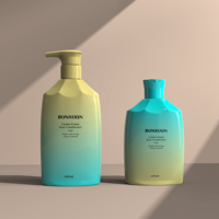 Emballages vides pour soins capillaires, flacons en plastique dégradé pour lotion corporelle, shampoing liquide, gel douche, flacon de shampoing en PET avec bouchon à clapet