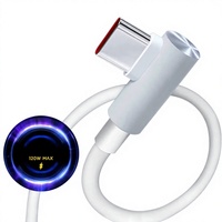 Cable de Datos Tipo C de 90 Grados y 1 m, 6 A, 120 W, Cable de Carga Rápida USB, Cable de Datos PD para iPhone, para Xiaomi, para Juegos
