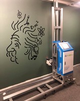 Máquina de impresión de pared a la venta Impresora 3D montada en la pared, impresoras de inyección de tinta recta 55 Impresora de papel tapiz proporcionada Tinta UV automática