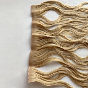 ผมต่อแบบเทป 2025 Haiyi Genius Hole Double Drawn Weft Virgin Hair แบบจีน ขายดี รุ่น Butterfly Hair Extensions - Product Image 2