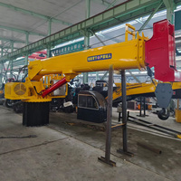 Grue hydraulique de 5 tonnes avec flèche télescopique, pompes pour grues de bateau pour travaux de construction