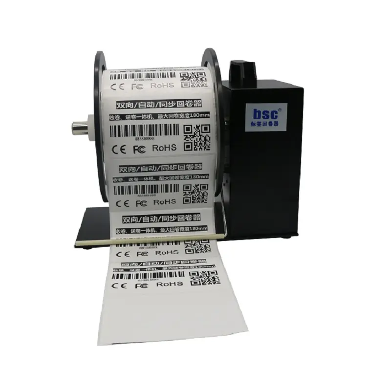 180mm etiqueta automática rebobinamento máquina impressora automática etiqueta rebobinador máquina etiqueta rolo rebobinador