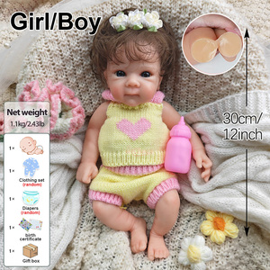 Muñeca Bebé <span class=keywords><strong>Reborn</strong></span> de Silicona de 30 cm, Muñeca Bettie Realista, Piel Suave al Tacto, Cabello Injertado a Mano, Muñecas <span class=keywords><strong>Reborn</strong></span> - Product Image 4