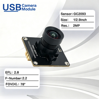 Module de caméra USB 2MP GC2093 1080P 60fps 1/2.9" 78 °   Carte HDR à faible bruit pour suivi spatial du mouvement en AR/VR