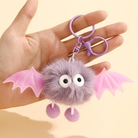 Nouveau porte-clés mignon en peluche chauve-souris, pendentif de sac, porte-clés monstre en peluche style Ins, accessoires suspendus, vente en gros
