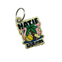 Porte-clés personnalisé avec logo brodé double face, étiquette de clé anime, patchs brodés sur mesure