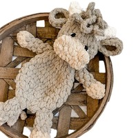 Barre de glace en laine au crochet faite à la main mignon petite vache jouet ornements nouveau-né bébé couette couverture de sécurité décor à la maison pour les enfants