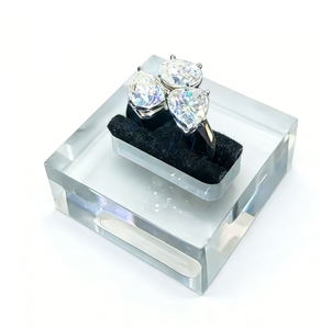 Anillo de Plata de Ley 925 con Moissanita de 6 Quilates, Forma de Corazón, Gota de Agua, Ovalado, Anillo de Lujo para Mujer, Colección de Joyería Geométrica Deslumbrante - Product Image 3