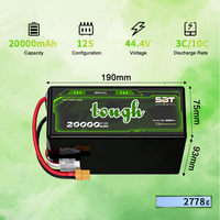 Высокопроизводительная, надежная твердотельная батарея 12S 44.4V 20Ah 5C с высокой плотностью 350 Втч/кг для различных платформ дронов