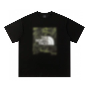 Correct Version <strong>North</strong>-<strong>face</strong> 250g Cotton Blend Crew Neck Short Sleeves Durable <strong>T</strong>-<strong>shirt</strong> Unisex Couple Style Trendy Print - Product Image 1