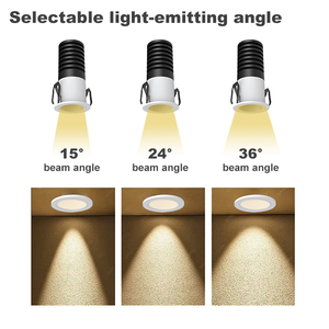 Mini Down Light <span class=keywords><strong>Spot</strong></span> Light Noir 220V 35mm Découpé Downlight Réglable Plafond Rond Mini <span class=keywords><strong>Spot</strong></span> Encastré pour Hôtel Villa - Product Image 3