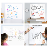 Rouleau d'autocollants pour tableau blanc électrostatique en PP durable, amovible, effaçable à sec, vinyle pour les tableaux de classe scolaire