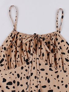 Lässiges A-Linie <span class=keywords><strong>Polka</strong></span> <span class=keywords><strong>Dot</strong></span> Printed Kleid Sommerfest Urlaub Taille Cinched Camisole Knielanger Digitaldruck Wasch bar - Product Image 3