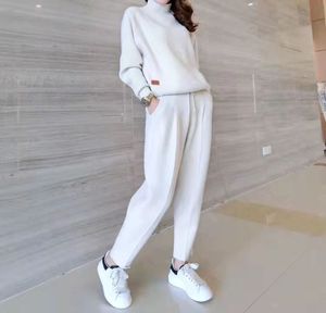 2022 gros tricot <span class=keywords><strong>pull</strong></span> ensembles <span class=keywords><strong>pull</strong></span> ample manches longues hauts automne hiver pantalons longs femmes <span class=keywords><strong>pull</strong></span> en <span class=keywords><strong>cachemire</strong></span> - Product Image 1