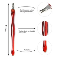 Pousse-cuticules double embout de précision, durable et longue durée, pour manucure à domicile ou en salon, outil de soin des ongles et éliminateur de peaux mortes