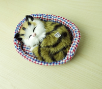 Animal en peluche chats jouets en peluche réel peluche avec son jouet enfants fille cadeau d'anniversaire pour enfants belle poupée de Simulation