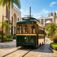 Tramvay Urbano Vintage Personalizado para Turismo |   Vagón de Tranvía para Pasajeros, para Turismo Urbano y Ferrocarril de Resort