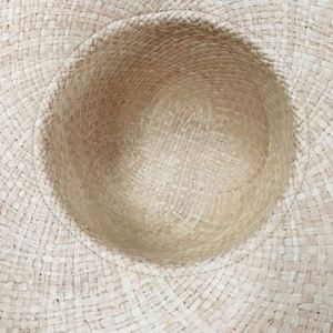 Nouveau style chapeau de plage en raphia naturel à large bord effiloché double couche - Product Image 6