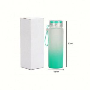 Vaso de vidrio recto con degradado de color, 17 oz, para café, zumo, cerveza, vino, con tapa giratoria, disponible en EE. UU. - Product Image 2