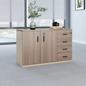 Filing Cabinet 4 Drawer Filing Cabinet White and Wood Drawer Filing Cabinet - Product Image 1