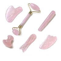 Poudre naturelle cristal GuaSha conseil Point stylo Coeur poudre visage yeux jade rouleau outil gua sha pierre ensemble