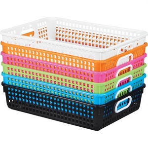 Plateau à pain rectangulaire en plastique 630x400x124mm, <span class=keywords><strong>panier</strong></span> ventilé pour fruits <span class=keywords><strong>et</strong></span> légumes, qualité alimentaire, écologique, durable, avec poignée, empilable - Product Image 2