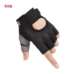 Hot Koop Mannen Vrouwen Ademend Antislip Sport Half Vinger Rijden Yoga Gewichtheffen Fitness Gym Handschoenen Voor Training