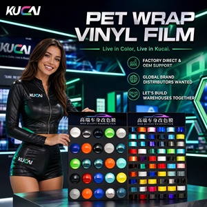 Film automobile hautement extensible en PVC, film changeant de couleur, série Candy, autocollants roses pour carrosserie, peut faire ressembler les voitures d'occasion à neuves - Product Image 1