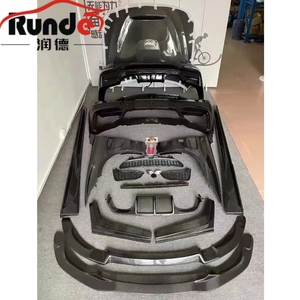 Kit de carrocería de estilo M4 modificado Runde para BMW Serie 3 <span class=keywords><strong>3GT</strong></span> <span class=keywords><strong>F34</strong></span> faldones laterales de parachoques trasero delantero labio trasero media pieza de fibra de carbono - Product Image 1