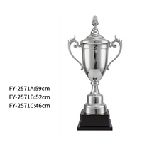 Trophée de compétition de football ou de basketball personnalisé en métal plaqué argent brillant de haute qualité DEMO Trophy Factory
