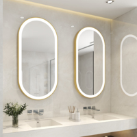 Miroir LED moderne certifié ETL pour projets hôteliers et appartements, personnalisable, qualité commerciale