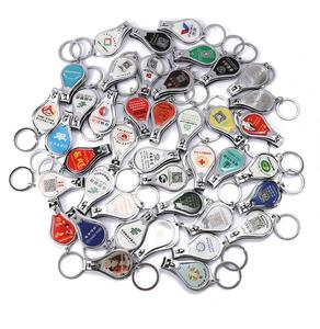Multi-function Aluminum Alloy Emery Board Keychain Eco-Friendly Customized Logo Free Design
