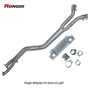 Tubo Intermedio de Acero Inoxidable 304 para Sistema de Escape BMW M2 G87 S58 3.0T 2023 con Soporte, Pieza Automotriz - Product Image 1