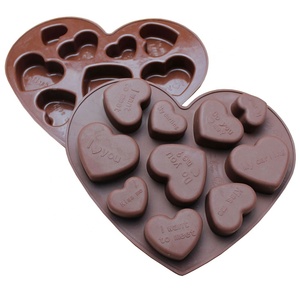 Valentine's Day Heart Shaped <b>Silicone</b> Chocolate Mold Non-Stick Eco-Friendly <b>Baking</b> Mould - Product Image 1