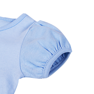 Camiseta esencial para niña, manga corta, mangas abullonadas, picardías, Túnica, camiseta, blusa básica, camisetas personalizadas para niña de cumpleaños de años de 2017 - Product Image 5