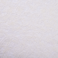 Tissu en dentelle brodée 100 % polyester, motif floral rose, pailleté, scintillant, avec cordon, design mode