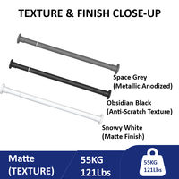 Tringle de Douche Moderne à Tension, 43-79 Pouces, Sans Perçage, à Ressort, Réglable, en Fer Anti-Rouille, Extensible, pour Salle de Bain