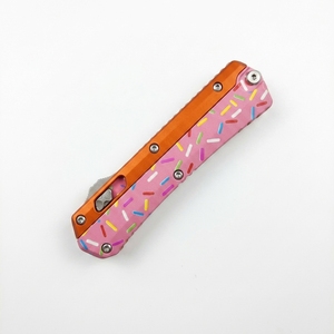 Cuchillo de Camping Micro Tech Edición Grande de Aluminio, Herramienta EDC de Bolsillo de Alta Calidad, Acero Inoxidable, Mango de Aluminio OEM - Product Image 5
