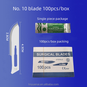 Cuchillas de bisturí quirúrgico estéril para uso hospitalario, cuchillas quirúrgicas desechables médicas de acero inoxidable/acero al carbono, suministros médicos - Product Image 5