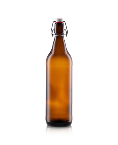 Shanghai Linlang Gros PALLA Swing Top Cap 64oz 2l Ambre Growler Ronde En Verre Bouteille avec Balançoire Haut et la Poignée - Product Image 3