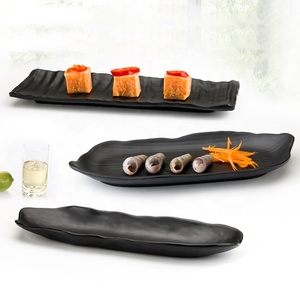 Vajilla comercial irrompible para restaurante <span class=keywords><strong>de</strong></span> <span class=keywords><strong>sushi</strong></span>, placa <span class=keywords><strong>de</strong></span> melamina en blanco negra <span class=keywords><strong>de</strong></span> 11 pulgadas - Product Image 6