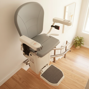 Elevador de Escaleras Eléctrico Curvo para Uso Doméstico, Resistente, Carga de 120 kg, Plegable, Longitud Personalizada, para Personas Mayores y Discapacitadas - Product Image 1