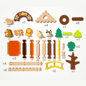 Nouveau jouet éducatif pour l'apprentissage précoce, blocs de construction architecturaux, jouets en bois créatifs à empiler pour enfants, garçons et filles - Product Image 5