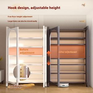 Support de rangement de cuisine multicouche sur pied avec ouverture de comptoir Armoire à vaisselle pour <span class=keywords><strong>four</strong></span> à <span class=keywords><strong>micro</strong></span>-ondes Chariots mobiles pour îlots de cuisine - Product Image 5