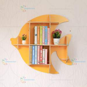 Chiquitos Nordic Creative Whale Wall Hanging <strong>Bookshelf</strong> Storage Cartoon Splicing Design <strong>Children</strong> Book Shelf Background Decoration - Product Image 3