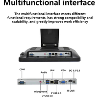Juego completo de máquina de cajero Epos de 15,6 ", PC, pantalla táctil única, dispositivo Pos todo en uno con impresora térmica de hardware, escáner de código de barras