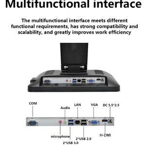 Ensemble complet 15.6 "Epos Caissier Machine PC Écran tactile unique Tout en un Pos Dispositif avec matériel <span class=keywords><strong>Imprimante</strong></span> thermique Scanner de codes à barres - Product Image 5