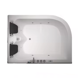 Baignoire de massage tourbillon moderne et à la mode 2 personnes salle de bain baignoire en acrylique à trempage profond Jacuzzie - Product Image 2