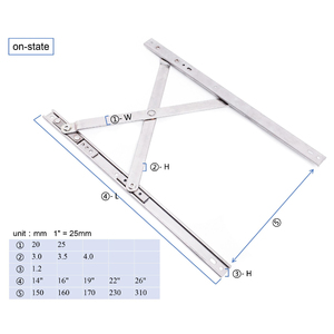 บานพับแบบเปิดคู่ ทำจากสแตนเลสอย่างดี สำหรับผนังม่านและหน้าต่าง - Product Image 3